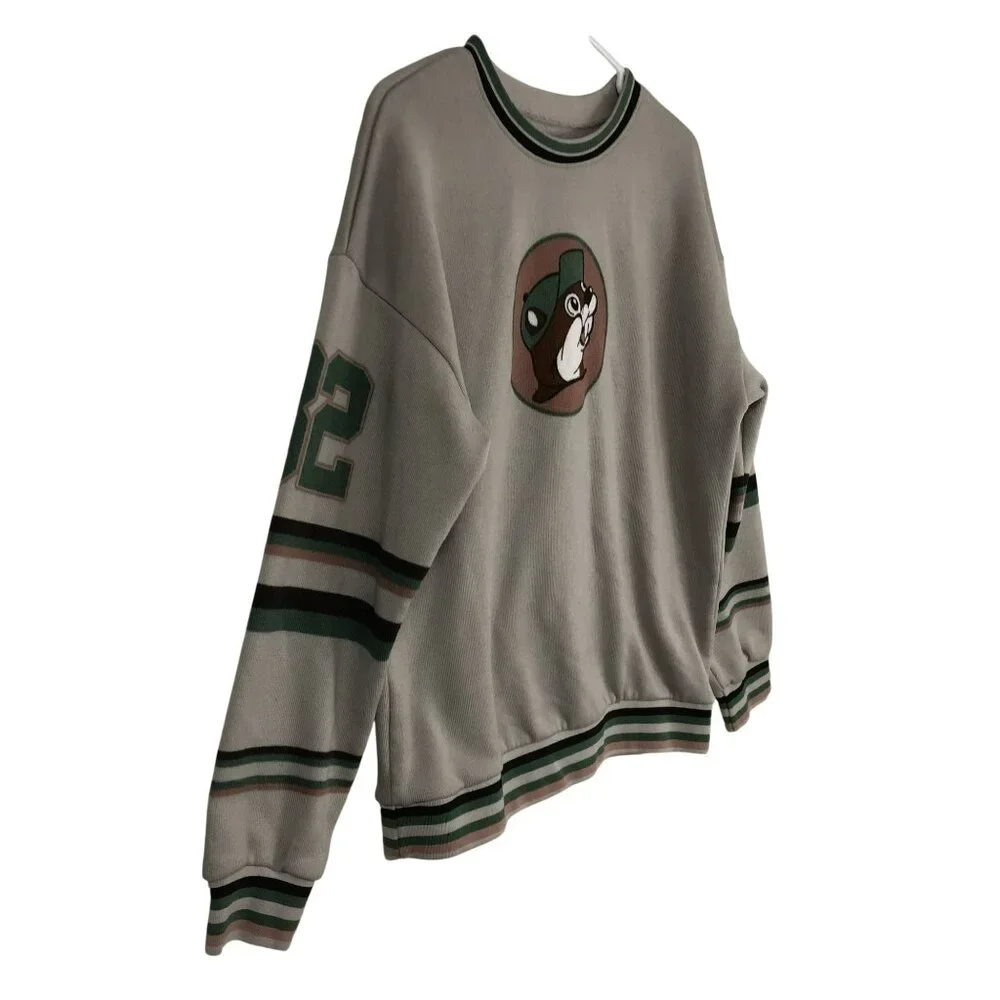 Buc-ees Sweatshirt Beaver Logo & 82 Design Crewneck Mens Size M - Picture 5 of 8